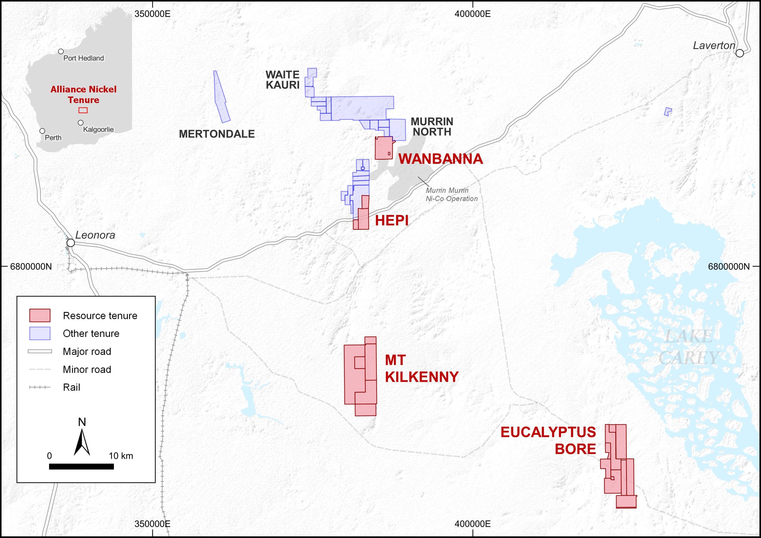 Tenement map for Alliance Nickel Ltd